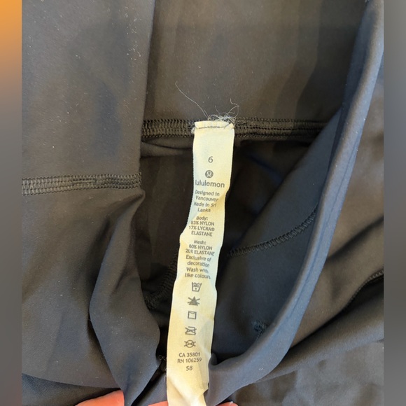 🖤 Lululemon Wunder Under Hi-Rise Tech Mesh Leggings • Black • 6 💪 - Picture 6 of 8